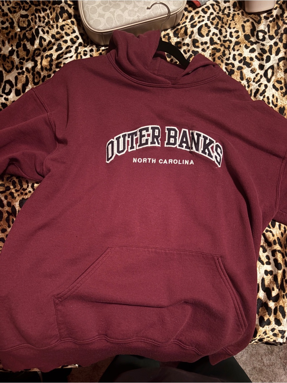 Outer Banks North Carolina Maroon Hoodie